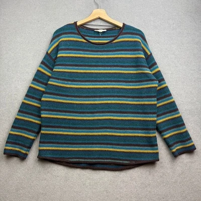 Seasalt Jumper UK 14 Striped Fairisle Knit Yoke Sweater Wool Blend Fruity II - Image 1 of 4