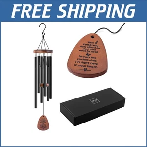 32-Inch Sympathy Wind Chimes with Heartfelt Message - Elegant Bereavement Gift - Picture 1 of 11
