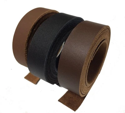 5-6 oz. Chrome Tanned Genuine Leather Strip Strap Blank 48 Plus inches 8 Widths - Image 1 of 4