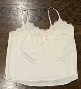 Abercrombie & Fitch Satin-Tanktop mit Spitzenbesatz Large Damen A&F - Bild 1 von 7