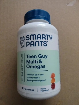 Gomas multivitamínicas Smartypants Teen Guy 120 unidades ômega 3 vitaminas exp. 25/09 - Imagem 1 de 4