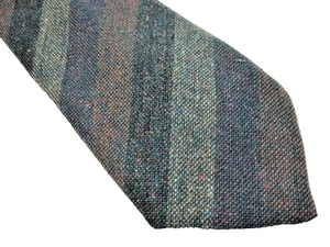 Vintage Millars Clifden Connemara gestreifte Donegal Tweed Wollkrawatte hergestellt in Irland 3,25 - Bild 1 von 6