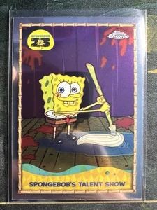 Bob Esponja Topps 2025 cromado #25-8 Bob Esponja's Talent Show 25 aniversario - Imagen 1 de 2