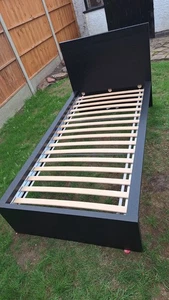 IKEA Malm single bed Black.NEW. UNUSED. Drawers. BARGAIN. Less than 1/2 price. - Picture 1 of 9