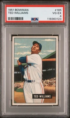 TED WILLIAMS 1951 BOWMAN PSA 4 ! *JUST GRADED ! *DEAD CENTERED BEAUTY ! *SHARP ! - Image 1 of 2