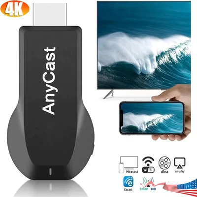 4K WiFi HDMI Anycast Miracast Airplay TV Wireless Display DLNA Dongle Adapter - Image 1 of 4