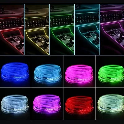 1/2/3/4/5M RGB Car Interior Ambient LED Light Strip invisibile USB fibra ottica - Immagine 1 di 4