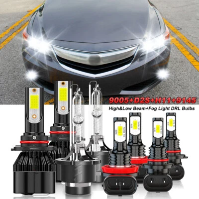 Para Para Acura ILX 2013-2015 Faro delantero LED HID Hi/Lo+DRL+luz antiniebla Foto 1 de 4