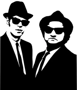Blues Brothers Iron On Transfer per maglietta e altri tessuti colore chiaro #1 - Foto 1 di 4