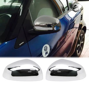 Rearview Side Wing Mirror Cover for Benz Smart Fortwo 453 2015-2017 Chrome Trim - Picture 1 of 11