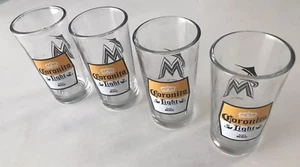 Set di 4 occhiali da birra leggera Coronita con logo Marlins 2015 nuovi di zecca - Foto 1 di 7