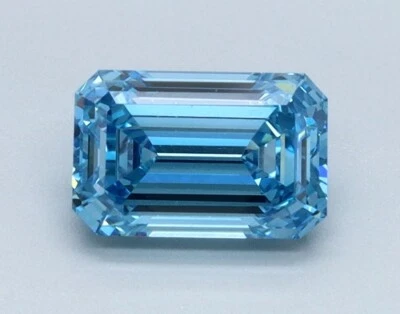 EMERALD 2.06 Ct Fancy Vivid Blue VS1 Clarity IGI Certified Lab Grown CVD Diamond - Image 1 of 4