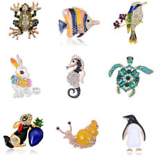 Vintage Crystal Animal Brooches for Women Rhinestone Brooch Pin Party Jewelry AU