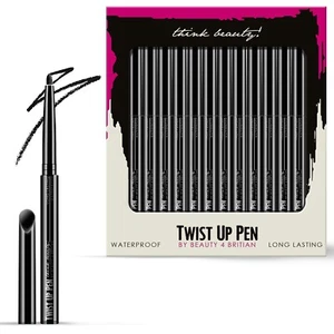 12 x BLACK EYELINER TWIST UP PENCILS PENS WATERPROOF WHOLESALE UK BEAUTY4BRITAIN