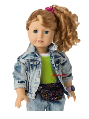 New in package American Girl Courtney's DENIM JACKET 80'S STYLE sold-out NO DOLL - Image 1 of 4