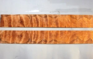Juego de madera de arce dividida ondulada con tablero lateral de guitarra Luthier Supply 33"x4,55"x0,15" - Imagen 1 de 4