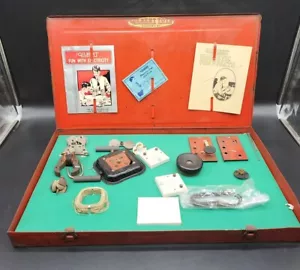 Juego Eléctrico Gilbert Toys en Estuche Metal Original 20"X 12"X 2" RARO - Imagen 1 de 16