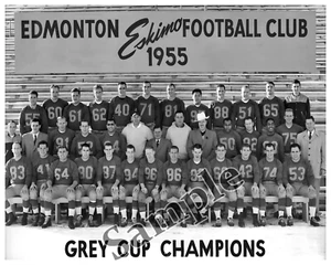 CFL 1955 Grey Cup Champs Edmonton Eskimos Team Pic 8 X 10 Photo Picture - Picture 1 of 1