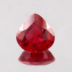 AAA 11x11 MM Natural Flawless Red Mozambique Ruby Loose Heart Gemstone Cut - Picture 1 of 4