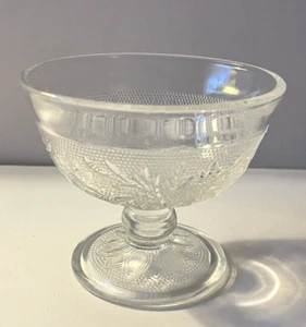 Tiara Indiana Clear Sandwich Glass Sherbet ~ Footed Dessert Bowl - Picture 1 of 9