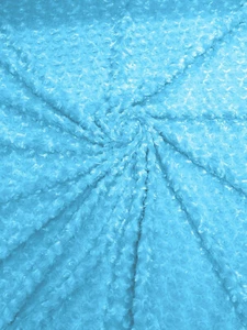 Minky Swirl Rose Blossom Ball Rosebud Plush Fur Fabric Polyester By Yard - Picture 1 of 1