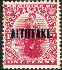 Aitutaki 1920 Comercio Sobreimpreso MH (SC# 20) - Imagen 1 de 1
