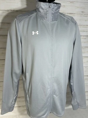 Новый с Ярлыками! Under Armour большой мужской UA команды разминка молнии куртка серый 1360713 $70 - Изображение 1 из 4