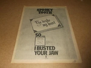 Spooky Tooth 1973 Full Page (12" X 16") UK Advert - Picture 1 of 1