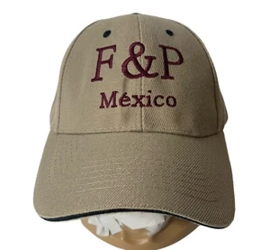 F&P Mexico Men’s Beige Strapback Baseball Hat Cap Adjustable OSFM - Picture 1 of 5