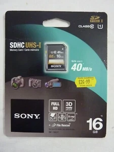 SONY 16GB SDHC UHS-I Memory Card 40 MB/s Class 10 FULL HD - Picture 1 of 4