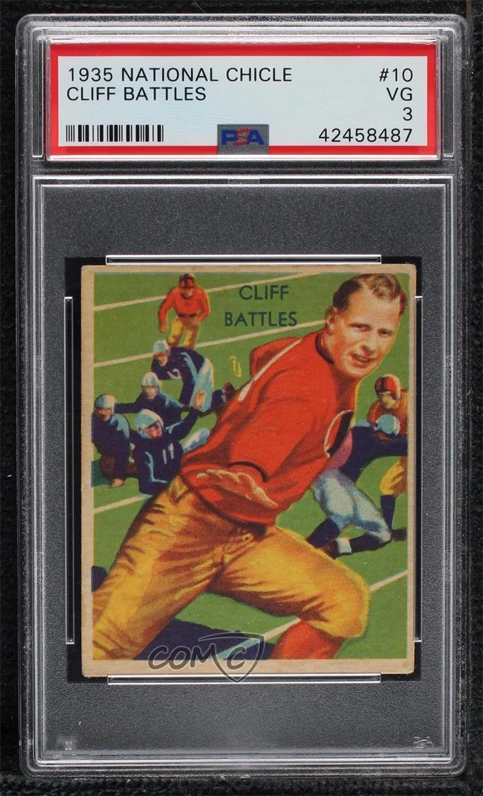 1935 National Chicle Football Stars Cliff Battles #10 PSA 3 HOF