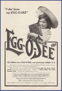 Original 1907 EGG-O-SEE Breakfast Cereal Kitchen Art Décor Ephemera Print Ad - Picture 1 of 1