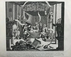 1724 (1822) Antiker Druck; Ein gerechter Blick auf die britische Bühne von William Hogarth - Bild 1 von 5