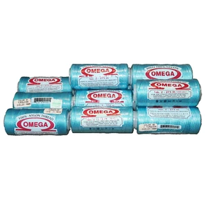 Lot of 12 Skeins OMEGA 100% Nylon Thread #2 Turquoise Blue - 275 Meters Each - Picture 1 of 6