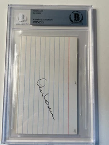 AL ROSEN CLEVELAND INDIANS Slabbed Auto Signed Card BAS - Picture 1 of 1