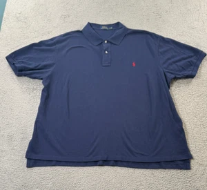 Camisa Polo Ralph Lauren Para Hombres 3XB Manga Corta Azul Pony Logo Cuello - Imagen 1 de 9