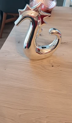 Dekoobjekt Seepferdchen Silber/glänzend fürs Badezimmer in sehr gutem Zustand! - Bild 1 von 4