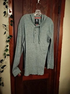 Ecko Unltd Thermal Hoodie Men's Size L Lightweight Hooded Shirt Large Y2K Skater - Picture 1 of 9