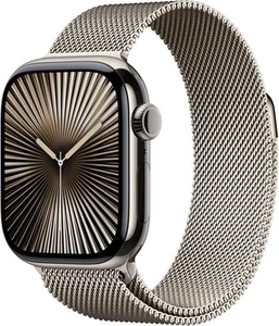 Apple Watch Series 10 (GPS+LTE) 46MM Natural Titanium Case Milanese Loop - Picture 1 of 2