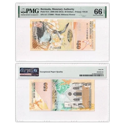Bermuda 10 Dollars, ND(2012), Pick#61A, PMG 66 EPQ, A/1175988 - Image 1 of 3