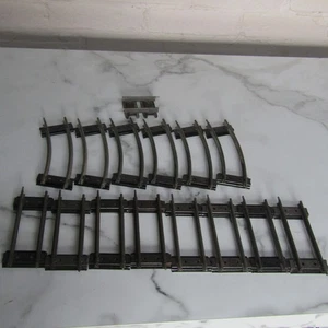 Hornby O Gauge Clockwork 1/2 Curve 1/2 & 1/4 Straight Track Flat Sleepers x 15 - Picture 1 of 7