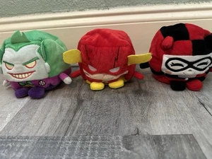 3 Kawaii Würfel DC Comics Harley Quinn Joker 5 Zoll Plüschtiere und Flash - Bild 1 von 4