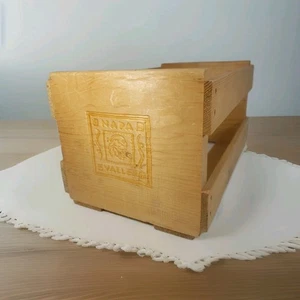 Caja de almacenamiento de madera Napa Valley CD DVD madera grabado logotipo vintage clásico CA - Imagen 1 de 15