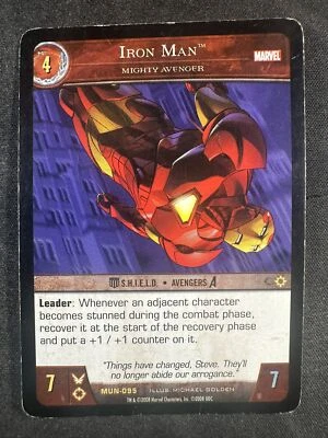 VS System TCG MUN-095 Iron Man Mighty Avenger Marvel Universe LP - Image 1 of 2
