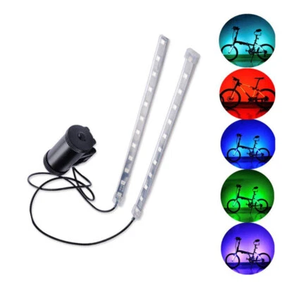 Impermeable Multicolor USB Recargable LED Brillante Bicicleta Marco Tira de Luz Foto 1 de 4