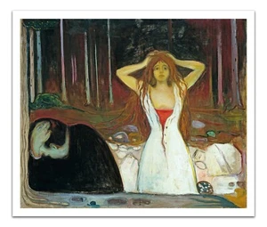 Edvard Munch ASHES (1895) Vintage Famous Painting 17x22" Premium Art Print - Picture 1 of 2