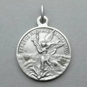 Antique Religious Medal. Sanctus Michael Archangelus. Angel. Michel Archangel. - Picture 1 of 4