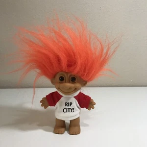 Bambola vintage Russ Troll capelli arancioni Portland Trail Blazers Rip City - Foto 1 di 3