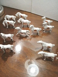 Cavalli in miniatura vintage Bone China, Made in Japan. Lotto di 12. Molte pose - Foto 1 di 12