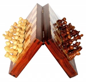 ACCI Magnetic Chess Board Game Wood-like Folding Set (12 IN) - Picture 1 of 5